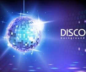 Disco party poster vector material 01 free download