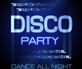 Vector night club disco party poster template 07