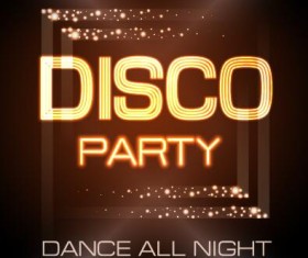 Vector night club disco party poster template 09