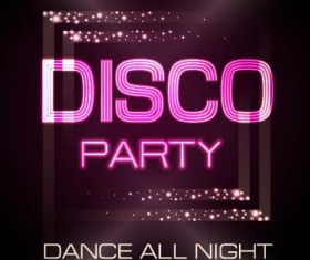 Vector night club disco party poster template 10