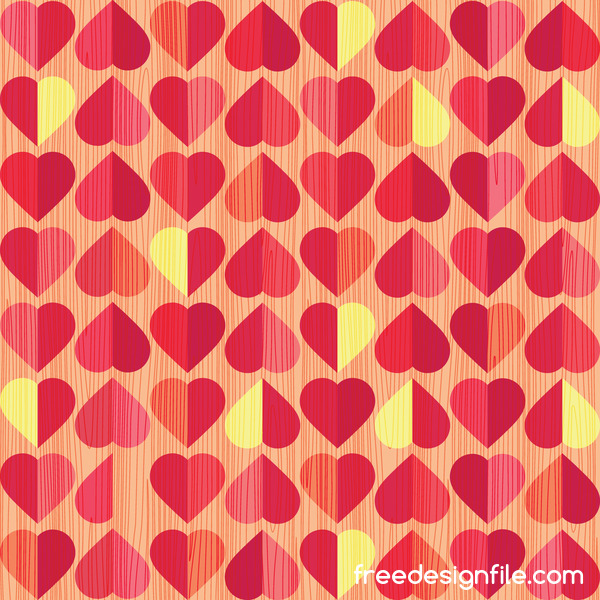 Vector valentine heart pattern material 01