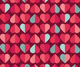 Vector valentine heart pattern material 02