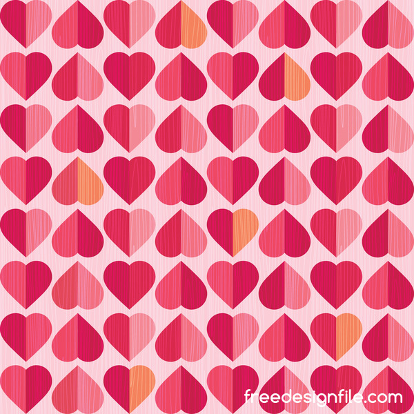 Vector valentine heart pattern material 03