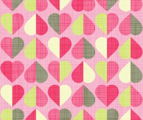 Vector valentine heart pattern material 04