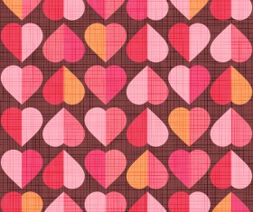 Vector valentine heart pattern material 05