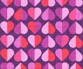 Vector valentine heart pattern material 06