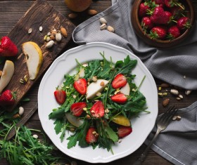 Vegetables and fruits salad Stock Photo