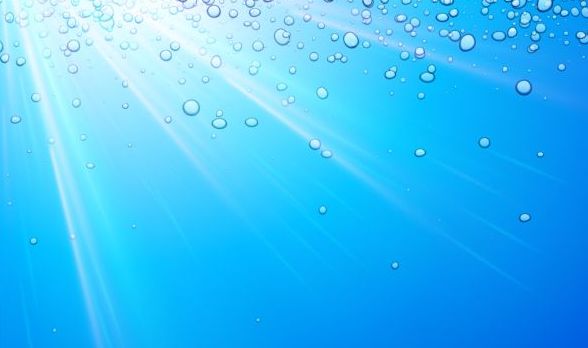 Water background with bubbles and sunlight vector 03