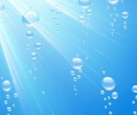 Water background with bubbles and sunlight vector 07
