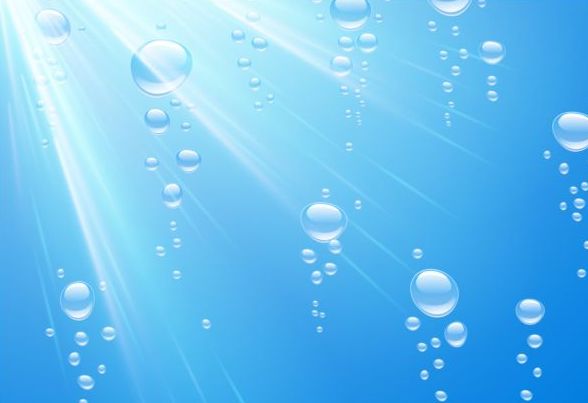 Water background with bubbles and sunlight vector 07