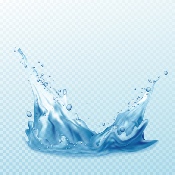 Water splash swirl vector material 01