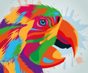 Watercolor eagle hand drawn vector material 01