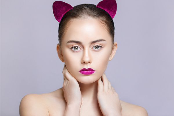 Wear cat ears fresh skin girl HD picture 01