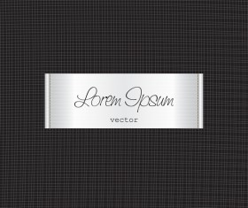 White fabric tag template vector 04