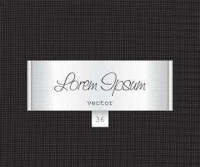 White fabric tag template vector 06