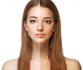 Whitening makeup face contrast HD picture