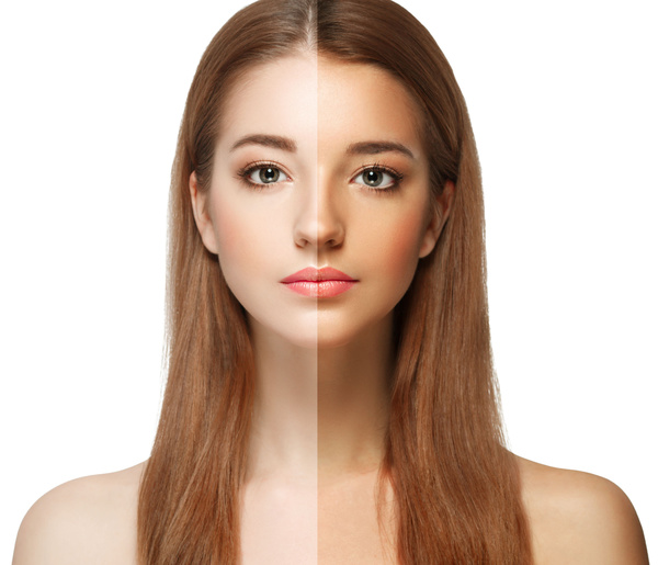 Whitening makeup face contrast HD picture
