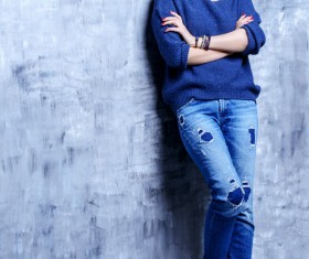 Woman wearing casual clothes Stock Photo 02