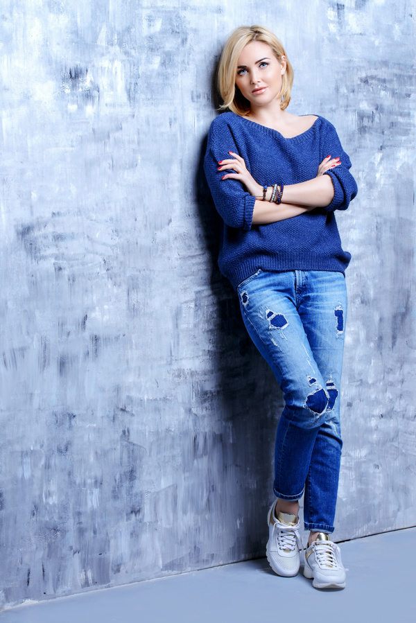 Woman wearing casual clothes Stock Photo 02