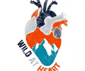 Your heart illustration vector material 04