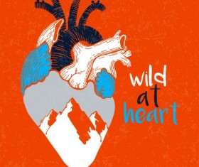 Your heart illustration vector material 05