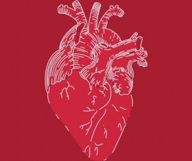 Your heart illustration vector material 07