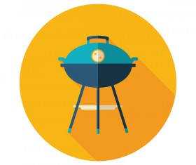 barbecue round icon