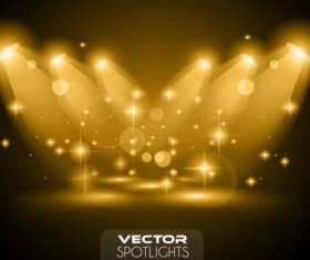 brown spotlights glowing vector background 01
