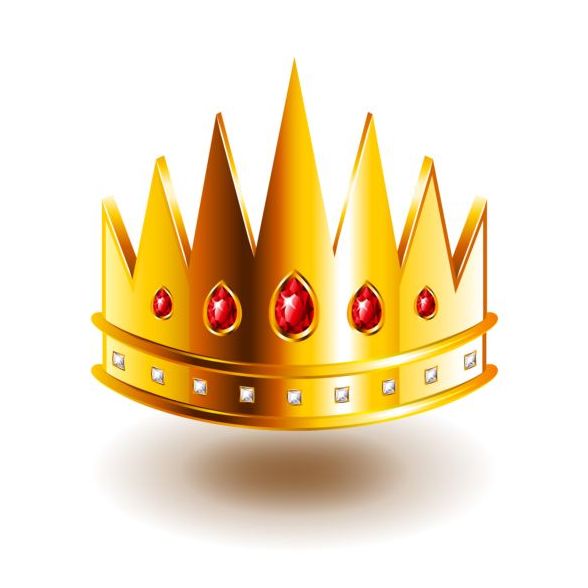 crown with sharp teeth isolated vector