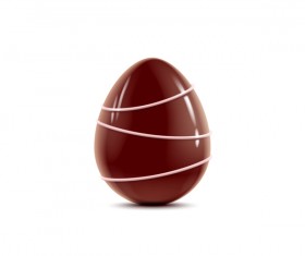 decorated chocolate egg vector