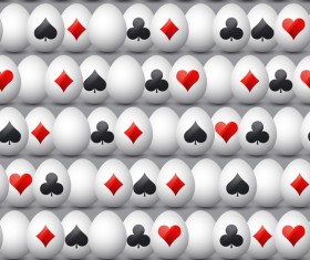 easter egg with poker sign pattern vector 02