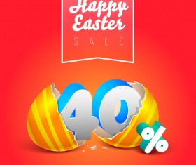 easter eggs with discounts background template vector 04