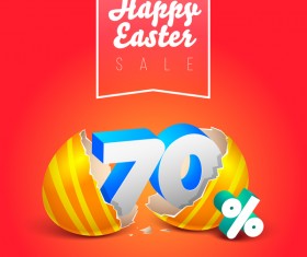 easter eggs with discounts background template vector 07