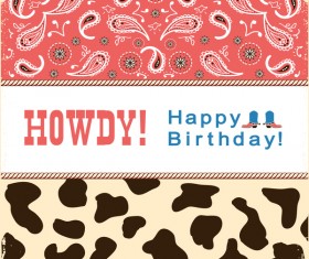 howdy card text vector 02