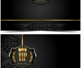 luxury VIP card template vectors set 01
