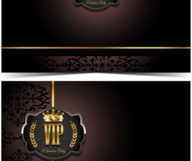 luxury VIP card template vectors set 02
