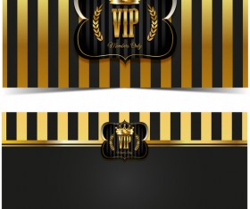 luxury VIP card template vectors set 04