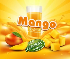 mango orange background vector 01