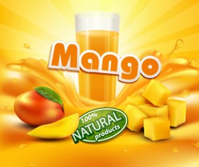 mango orange background vector 02