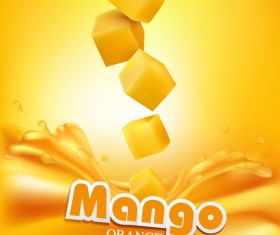 mango orange background vector 03