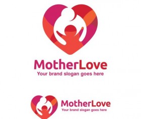 mother love logo design vector