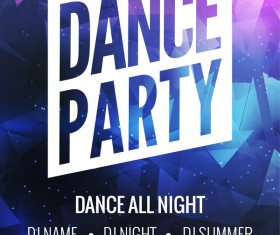 pance party poster template vector 01