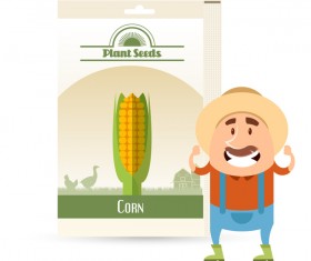 plant seed poster retro vector 12