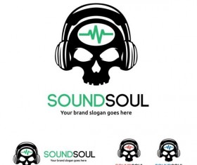 sound soul logo design vector