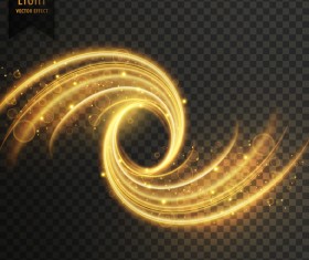 transparent golden light effect illustration vector 04