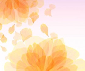 transparent yellow flower with petal vector