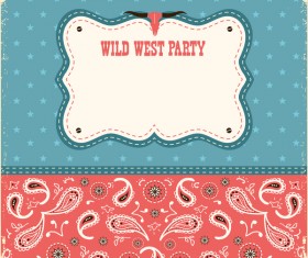 wild west party carc vector