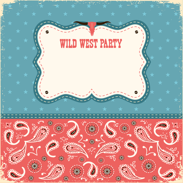 wild west party carc vector