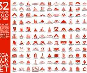132 Real estate logo mega set