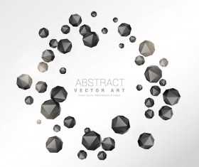 3D Polygon with modern background vector 01